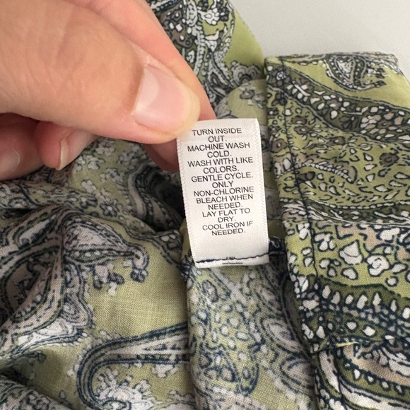 Cato Green Paisley Off the Shoulder Blouse - Picture 10 of 12